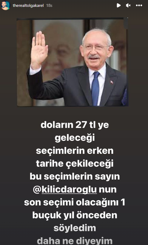 tolga karel den dikkat ceken dolar ve kilicdaroglu yorumu